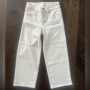 J. Jill -  Cream / Ivory High-Rise, Wide Leg Denim Jeans